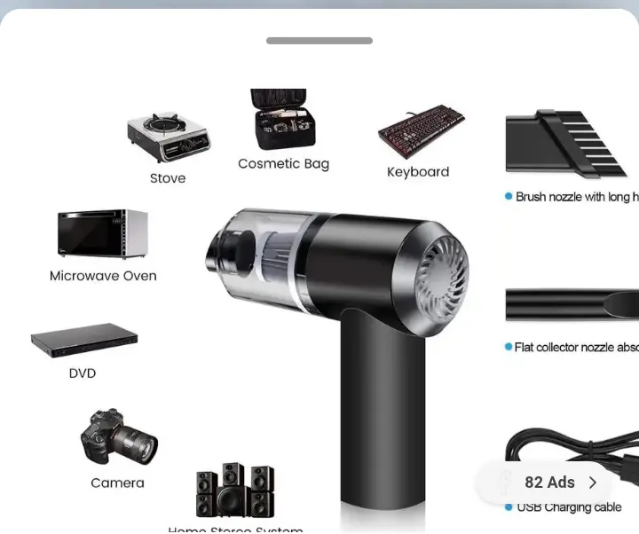 Portable air duster vacuum cleaner